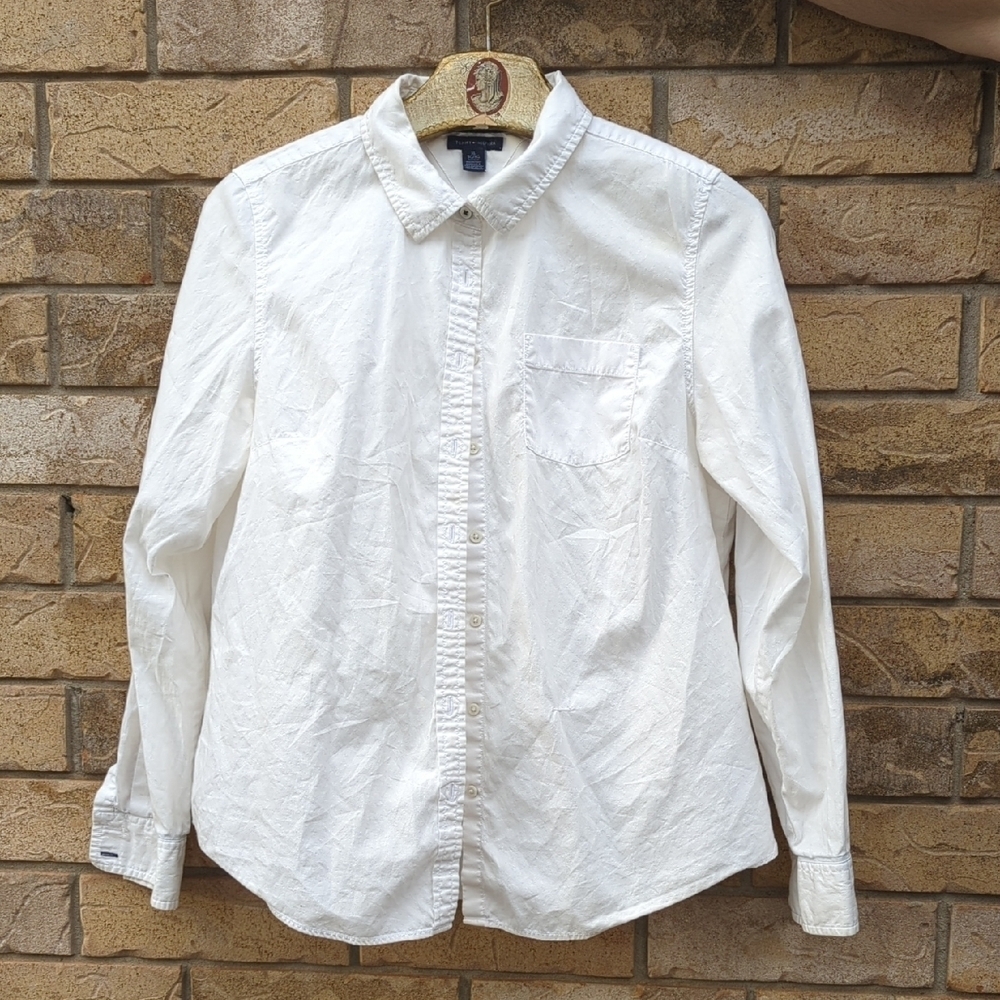 Tommy Hilfiger White Girls Button Down Shirt